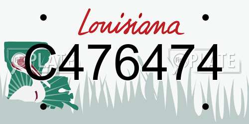 C476474 Louisiana License Plate