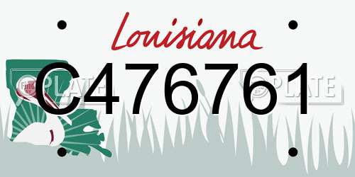 C476761 Louisiana License Plate
