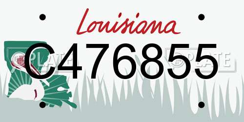 C476855 Louisiana License Plate
