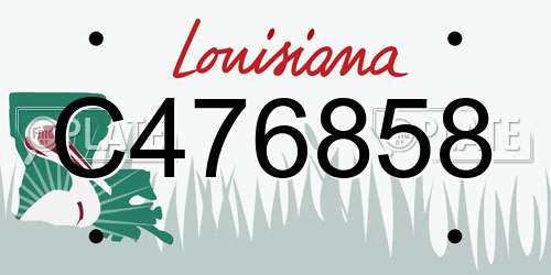 C476858 Louisiana License Plate