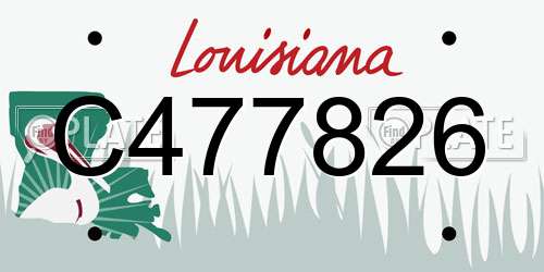 C477826 Louisiana License Plate