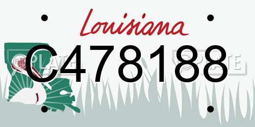 C478188 Louisiana License Plate
