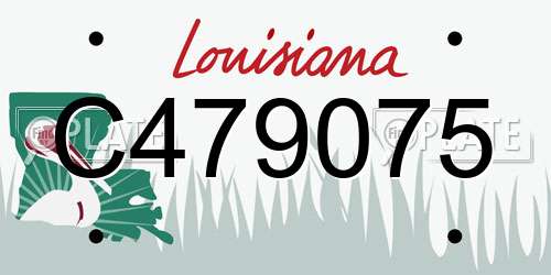 C479075 Louisiana License Plate