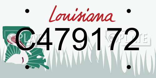 C479172 Louisiana License Plate