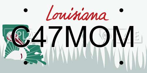 C47MOM Louisiana License Plate