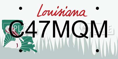 C47MQM Louisiana License Plate