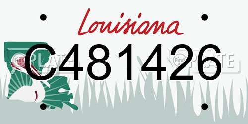 C481426 Louisiana License Plate