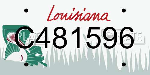 C481596 Louisiana License Plate