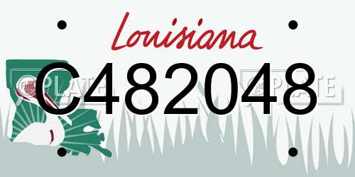 C482048 Louisiana License Plate