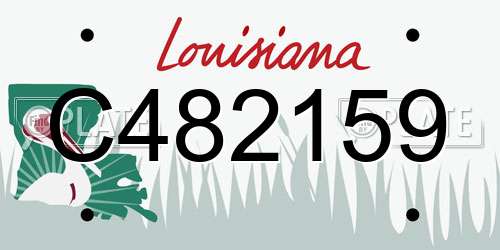C482159 Louisiana License Plate