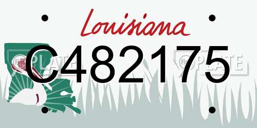 C482175 Louisiana License Plate