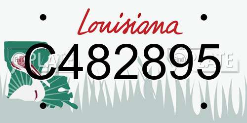 C482895 Louisiana License Plate