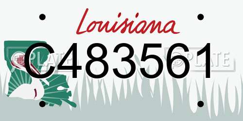 C483561 Louisiana License Plate