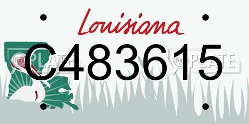 C483615 Louisiana License Plate