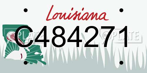 C484271 Louisiana License Plate