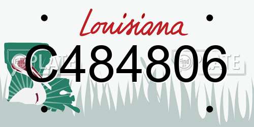 C484806 Louisiana License Plate