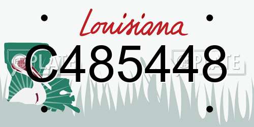 C485448 Louisiana License Plate