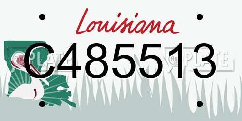 C485513 Louisiana License Plate