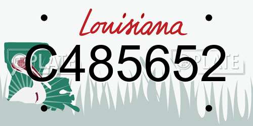 C485652 Louisiana License Plate