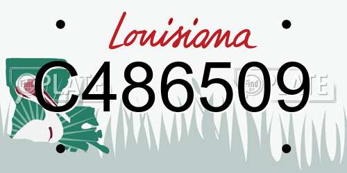 C486509 Louisiana License Plate