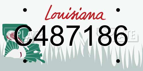 C487186 Louisiana License Plate