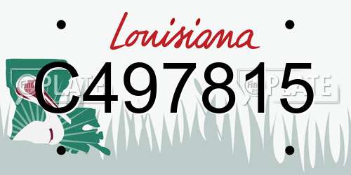 C497815 Louisiana License Plate