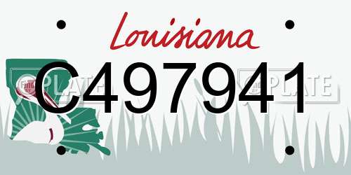 C497941 Louisiana License Plate