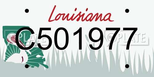 C501977 Louisiana License Plate