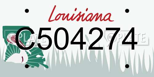 C504274 Louisiana License Plate