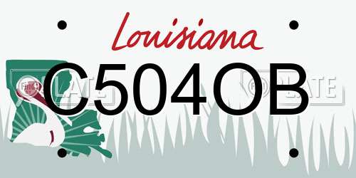 C504OB Louisiana License Plate