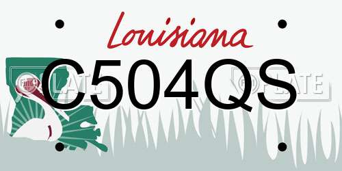 C504QS Louisiana License Plate