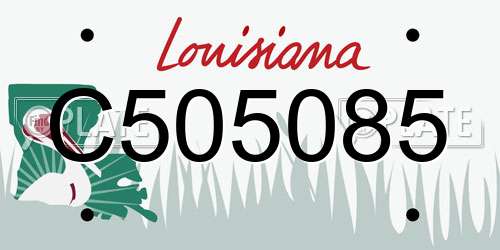 C505085 Louisiana License Plate