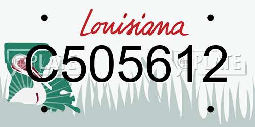 C505612 Louisiana License Plate