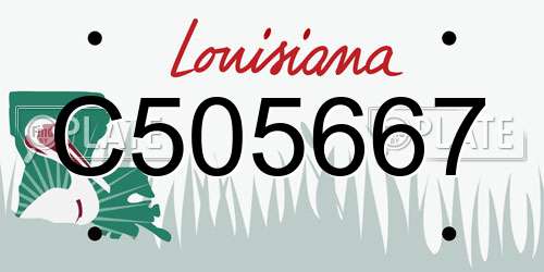 C505667 Louisiana License Plate