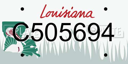 C505694 Louisiana License Plate