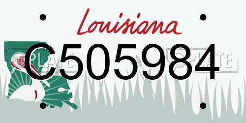 C505984 Louisiana License Plate