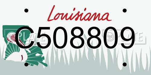 C508809 Louisiana License Plate