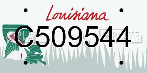 C509544 Louisiana License Plate