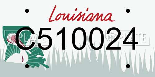 C510024 Louisiana License Plate
