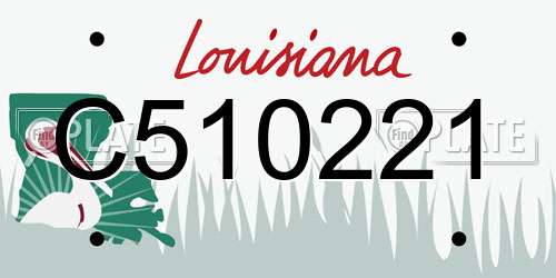C510221 Louisiana License Plate