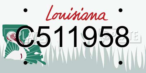C511958 Louisiana License Plate