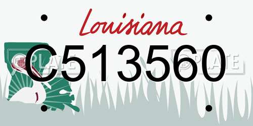 C513560 Louisiana License Plate