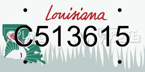 C513615 Louisiana License Plate