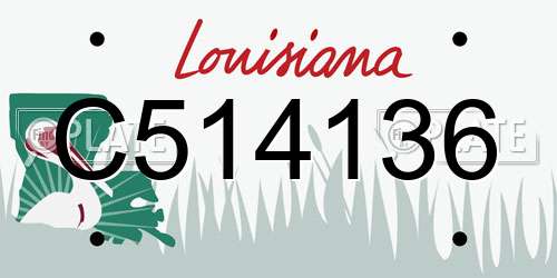 C514136 Louisiana License Plate