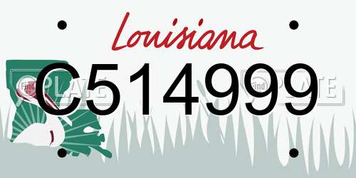C514999 Louisiana License Plate