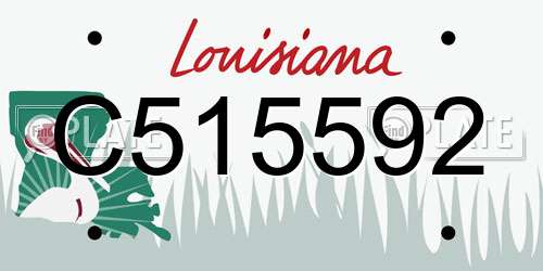 C515592 Louisiana License Plate
