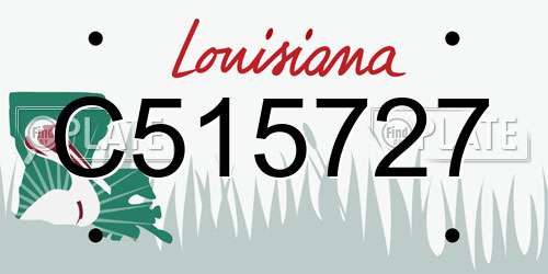 C515727 Louisiana License Plate