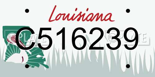 C516239 Louisiana License Plate