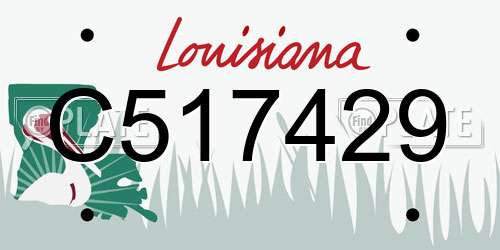 C517429 Louisiana License Plate