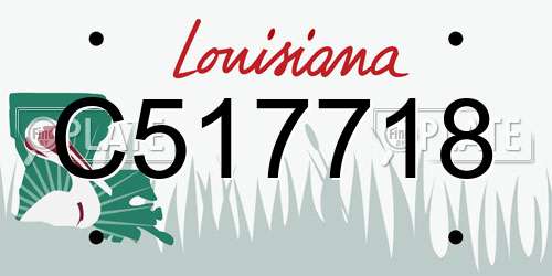 C517718 Louisiana License Plate